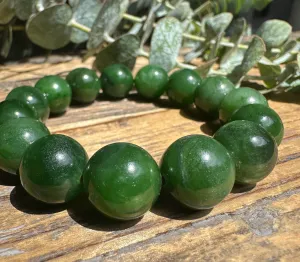 14mm A Grade Jade Bead Bracelet