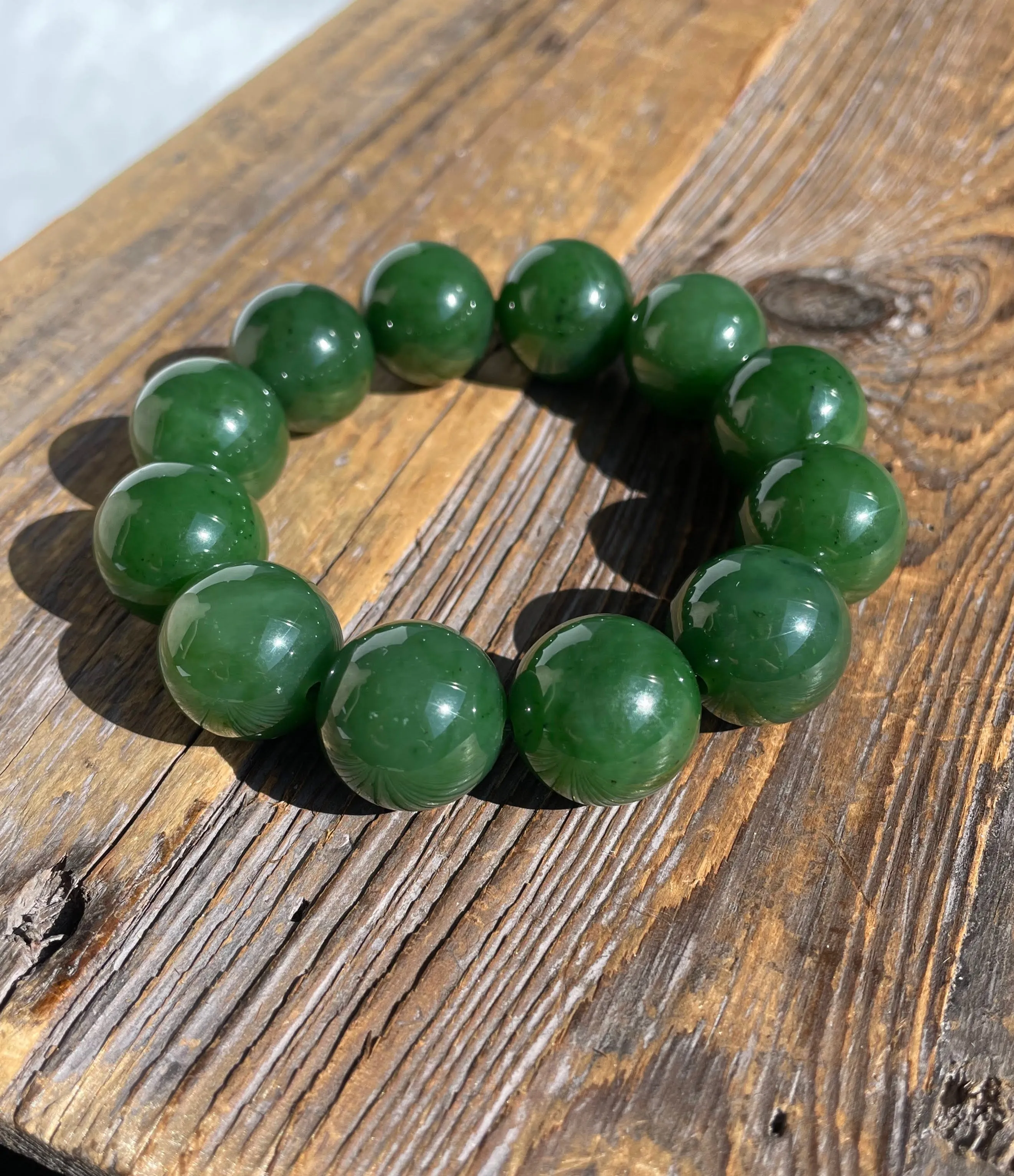 18mm A Grade Jade Bead Bracelet