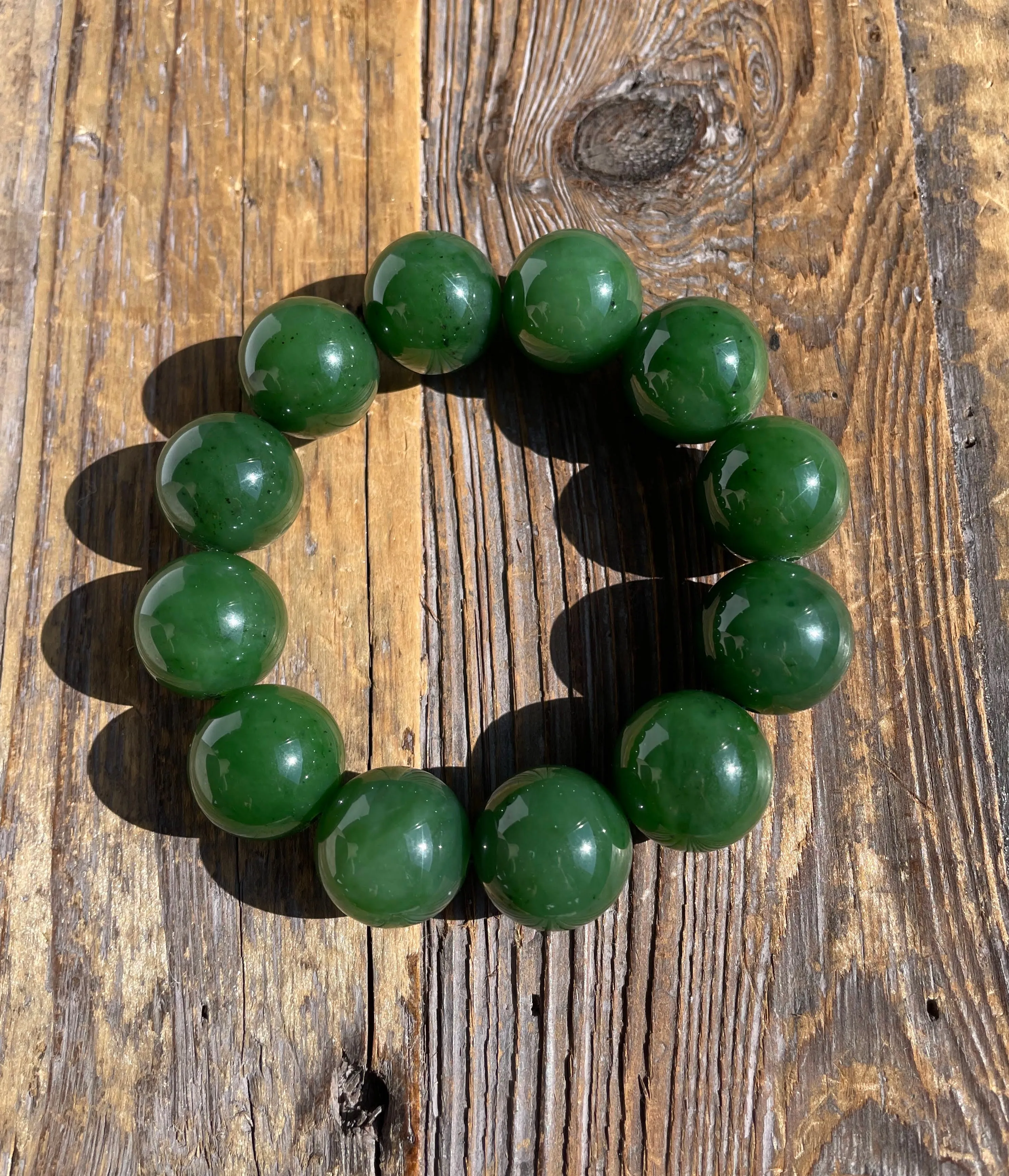 18mm A Grade Jade Bead Bracelet