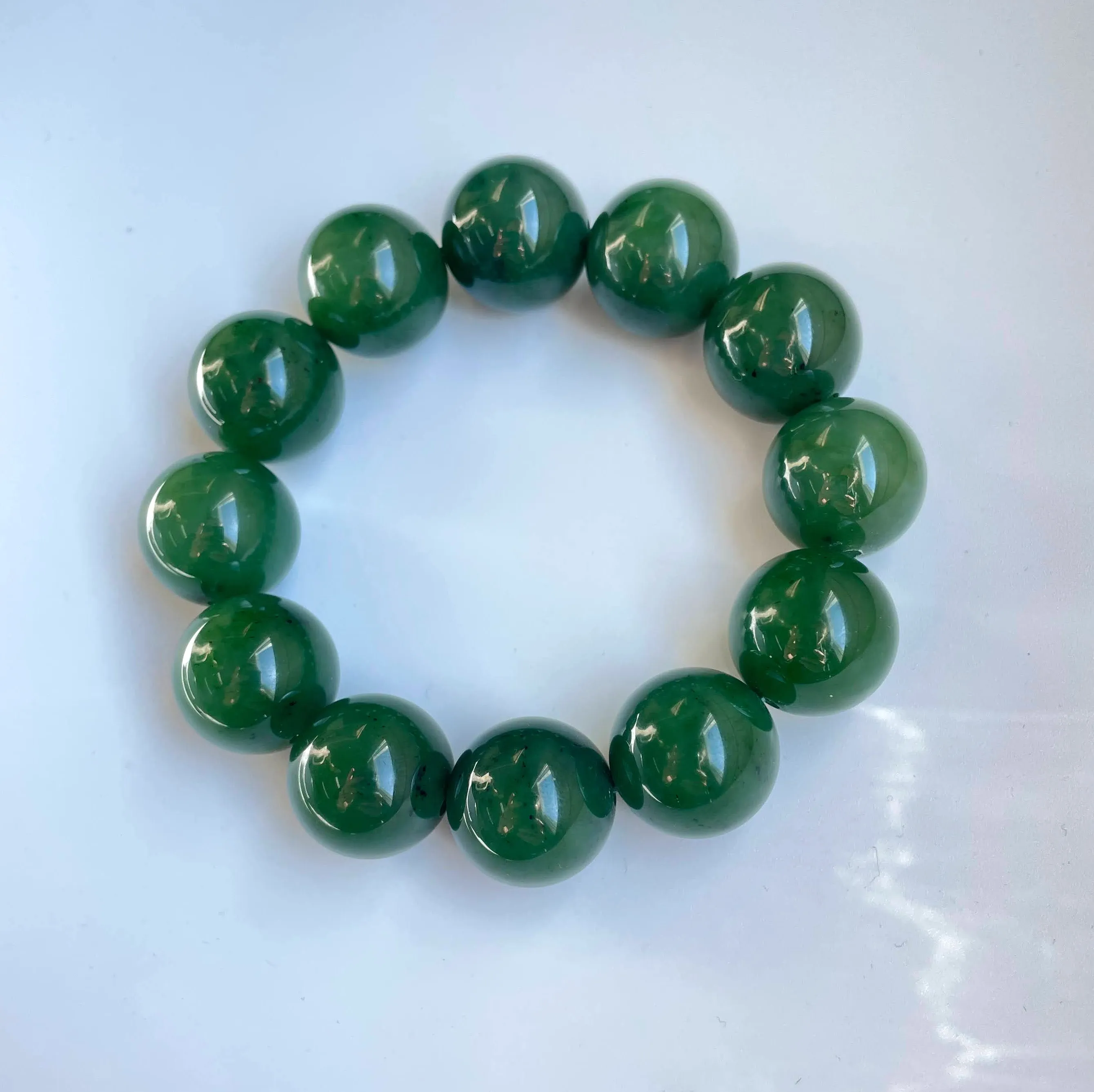 18mm A Grade Jade Bead Bracelet
