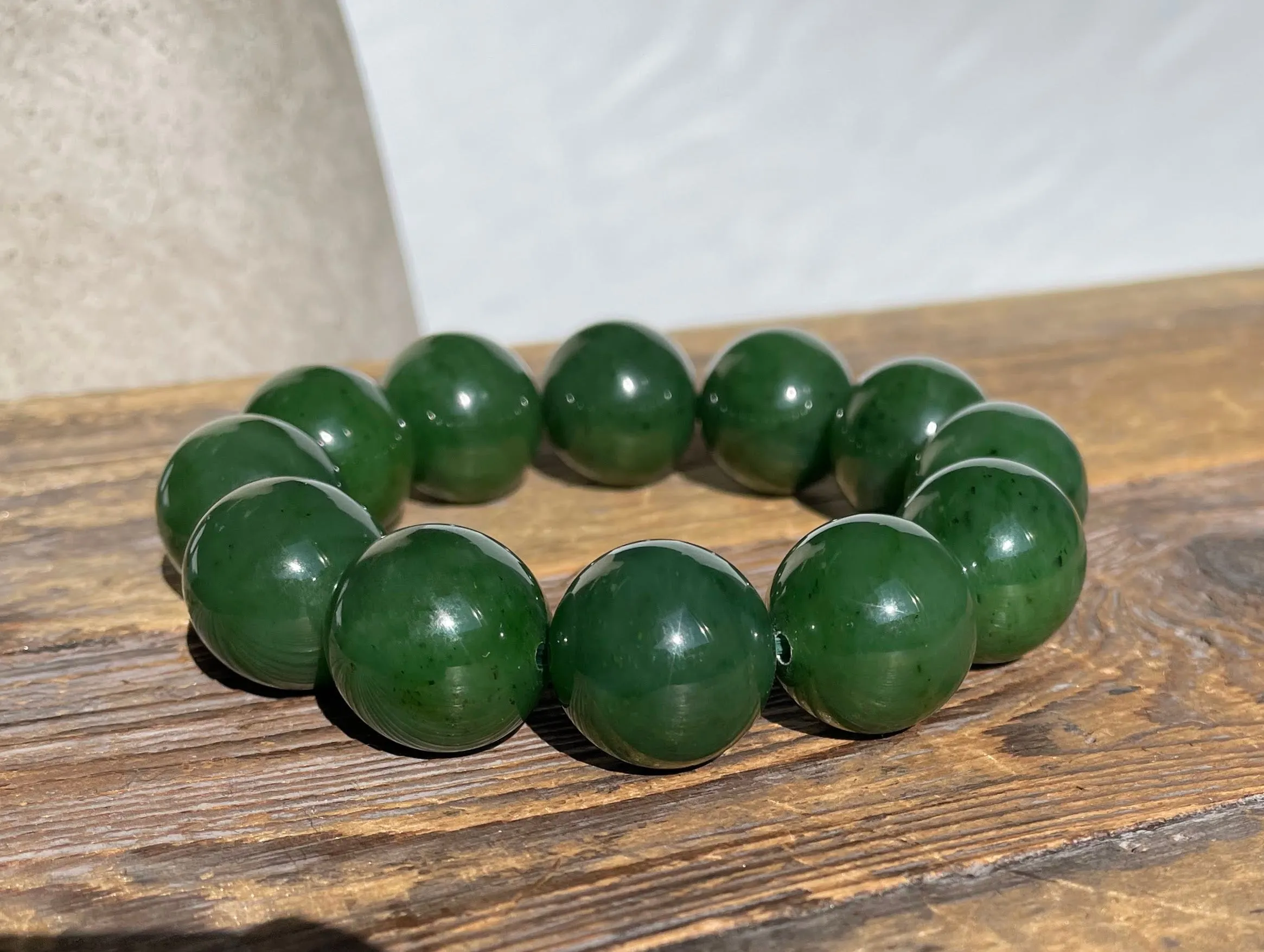 18mm A Grade Jade Bead Bracelet