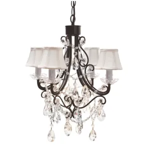 Black Iron Four Arm Chandelier