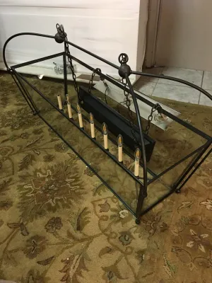 CHANDELIER BLACK IRON