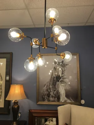 CHANDELIER BLACK METAL