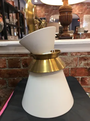 CHANDELIER PENDANT WHITE & GOLD