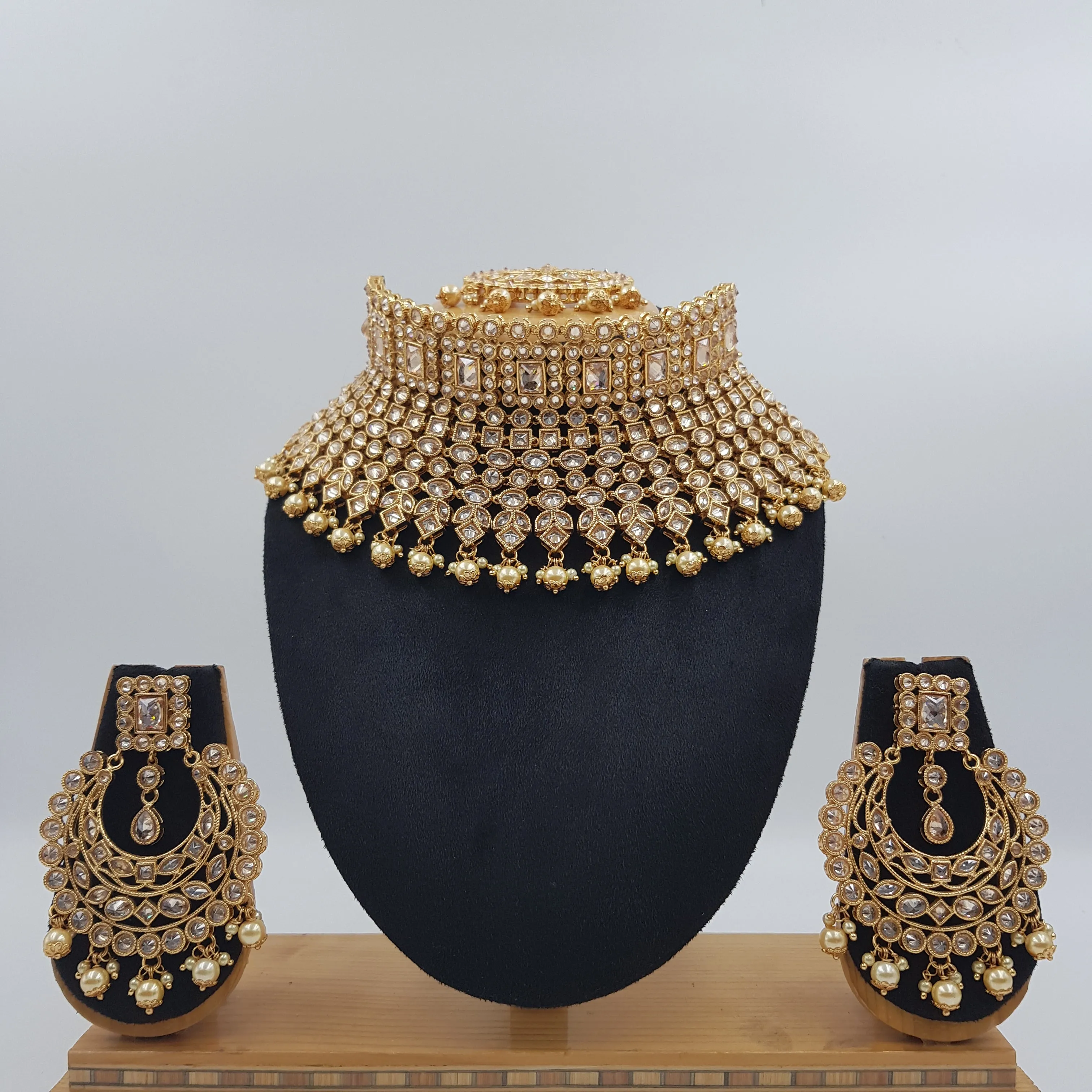 Designer Gold Look Choker Set