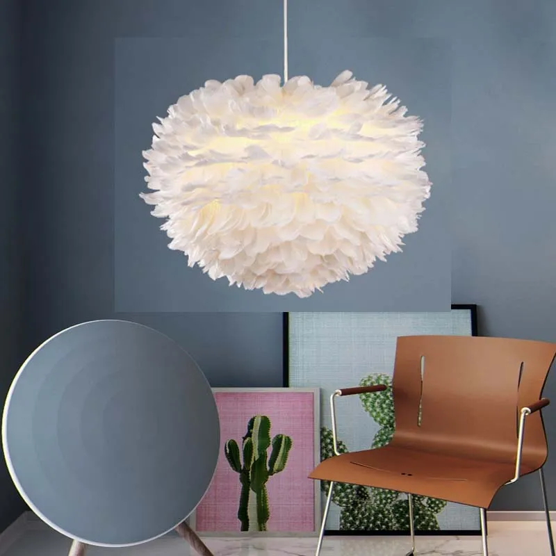Feather Pendant Lights Hanging Lamp