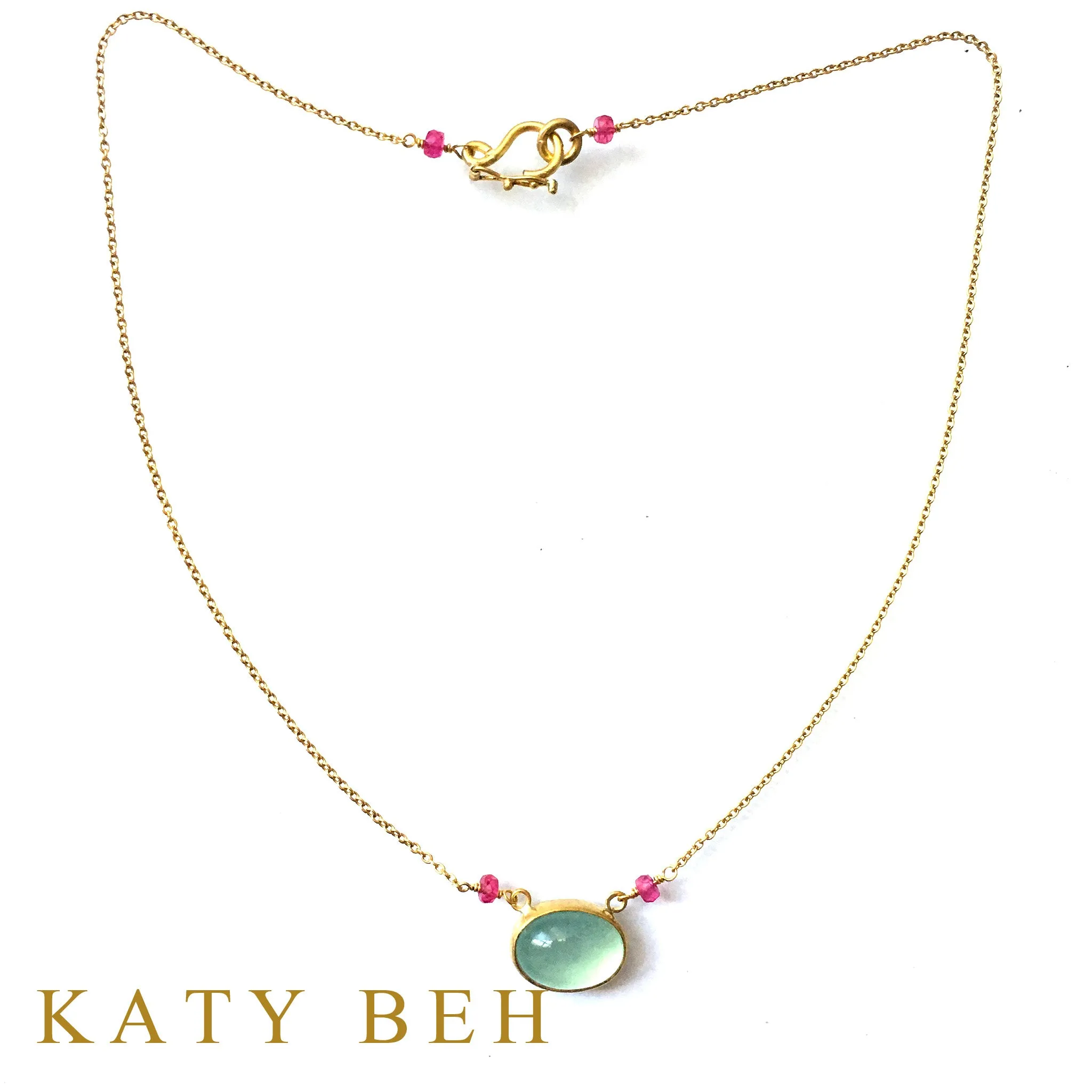 Gigi Peruvian Chalcedony & Ruby Necklace