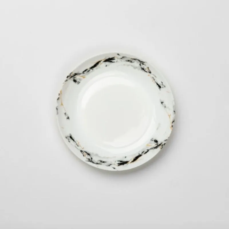 Golden Opal Diwali Black Marble Dinner Sets (Set of 26pcs)