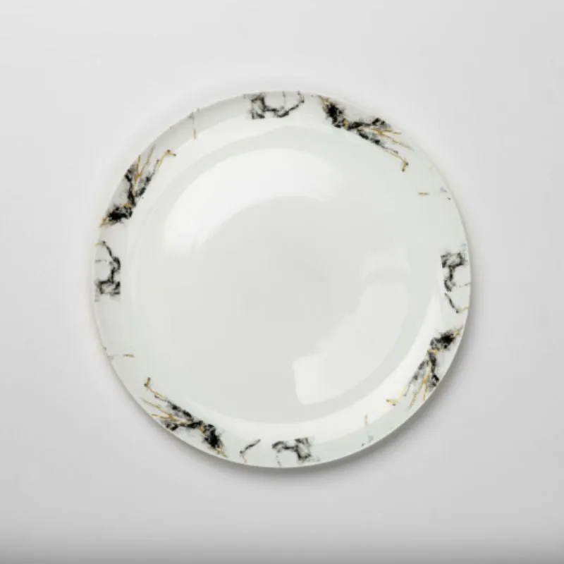 Golden Opal Diwali Black Marble Dinner Sets (Set of 26pcs)