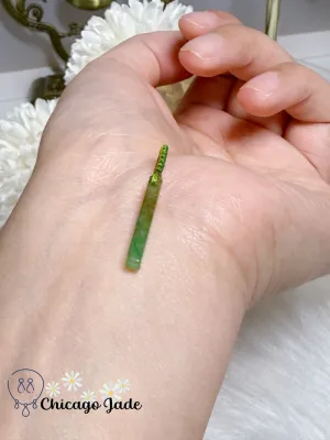 Grass Green Yellow Natural Grade A Type A Authentic Untreated Burma Jadeite Jade Feicui Dainty Handmade