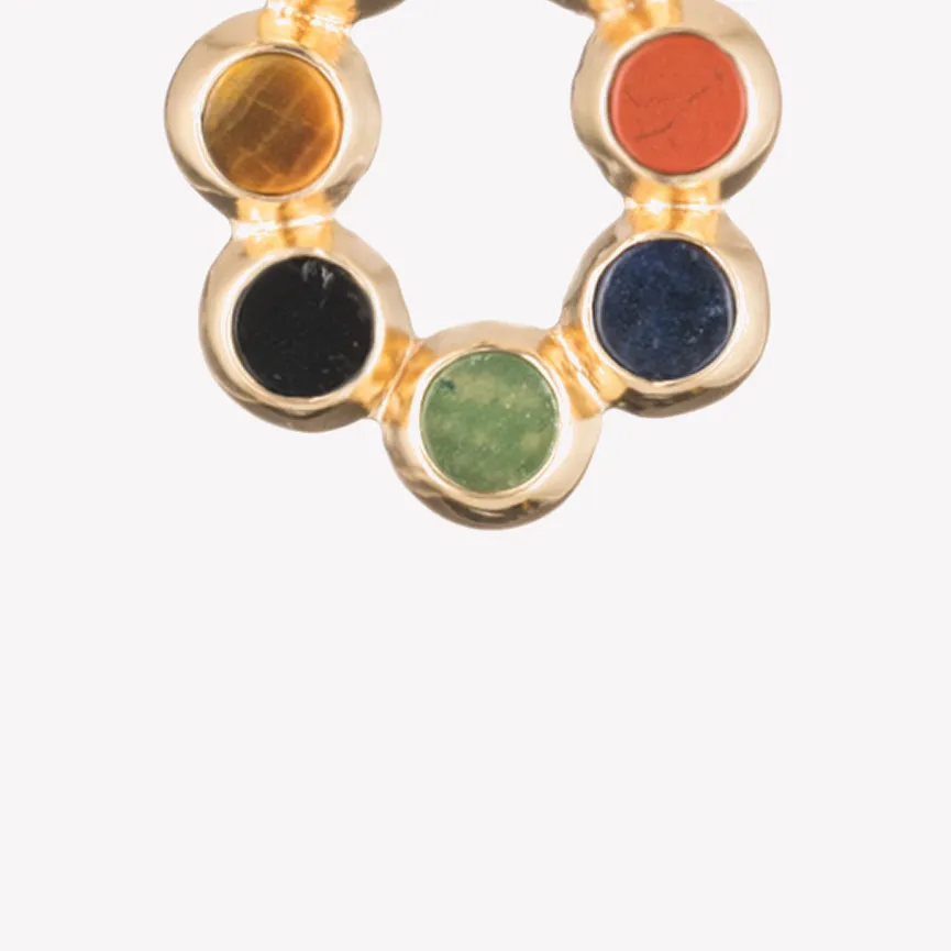 INLAID LOOP EARRINGS - PRISM