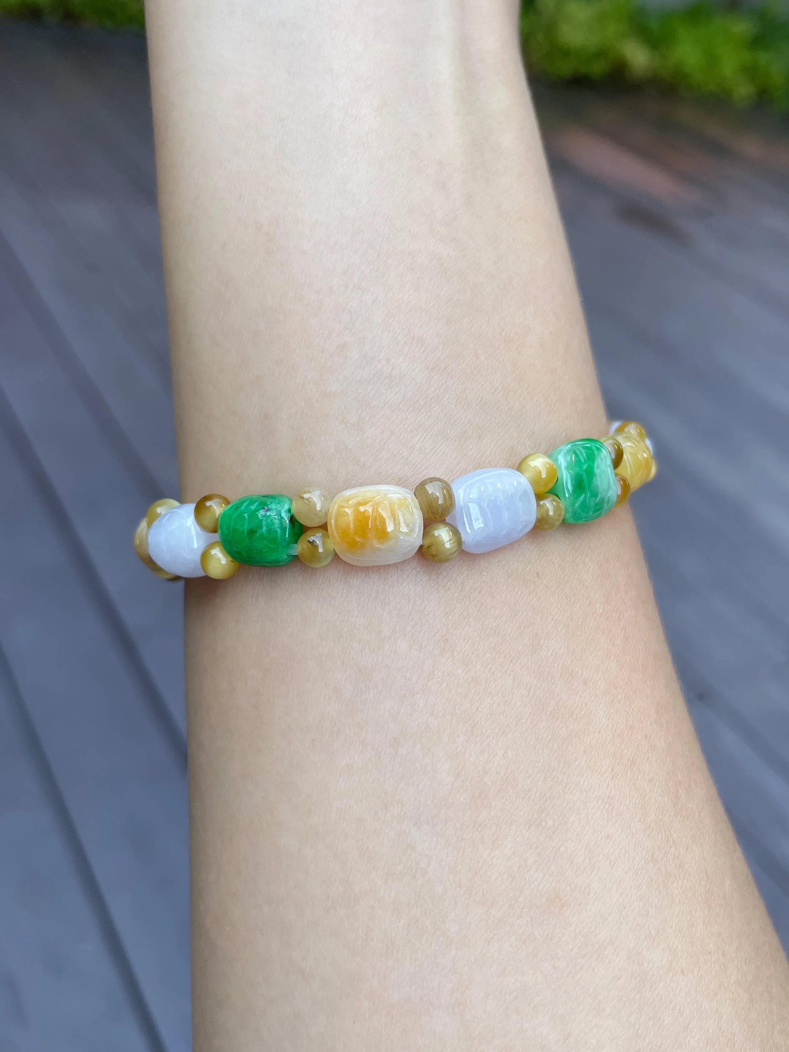 Jade Bracelet - Tortoise Shells (NJBA051)