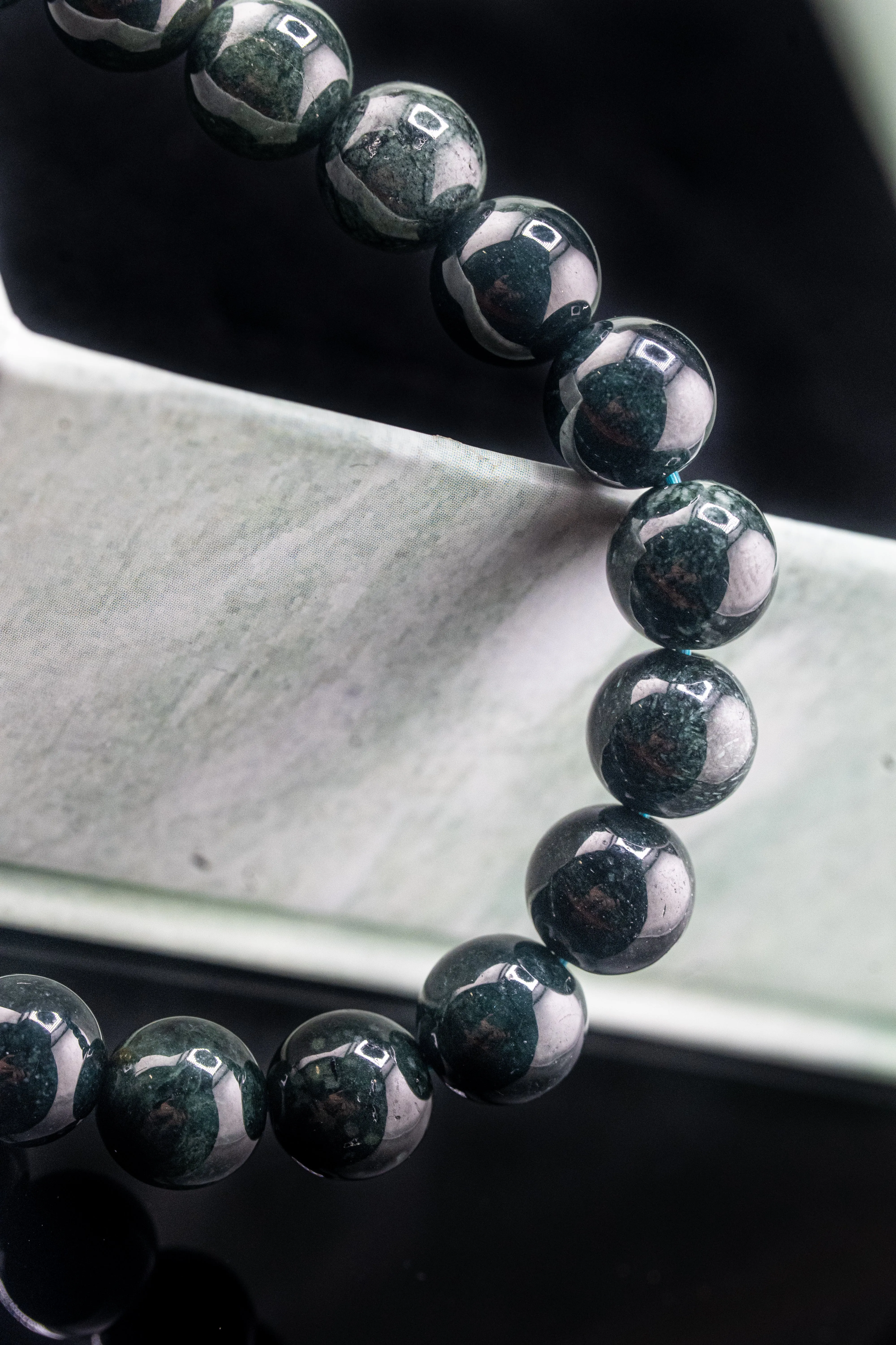 Medium Full Beaded Black Bracelet