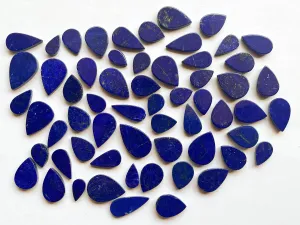 Natural Lapis Lazuli Flat Cabochons Pear Shape