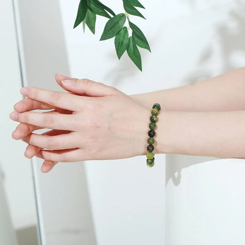 Natural Stone Green Jade Bracelet