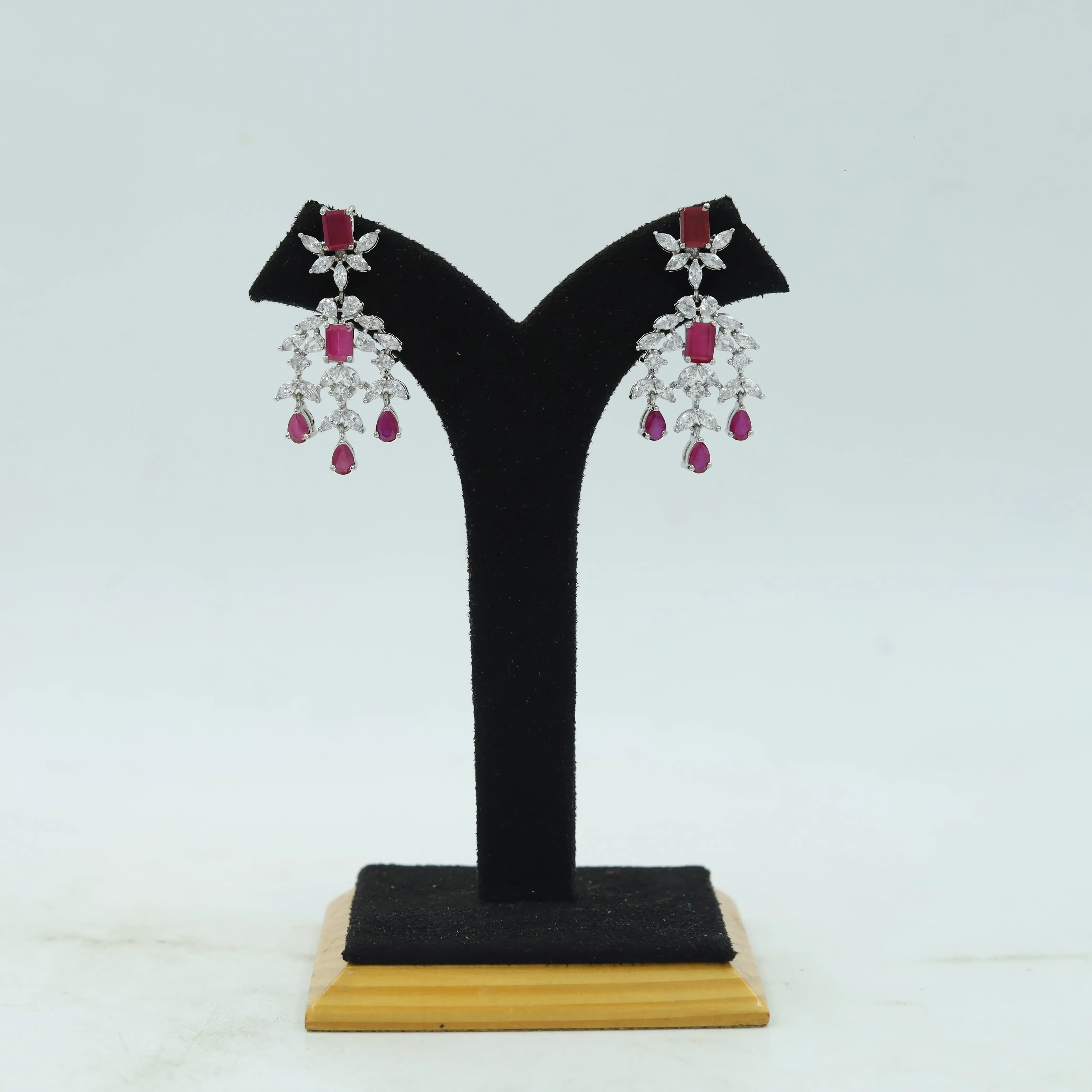 Round Neck Zircon/AD Necklace Set 4151-69