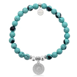 Sunny Days Charm with Blue Zebra Jade Charity Bracelet