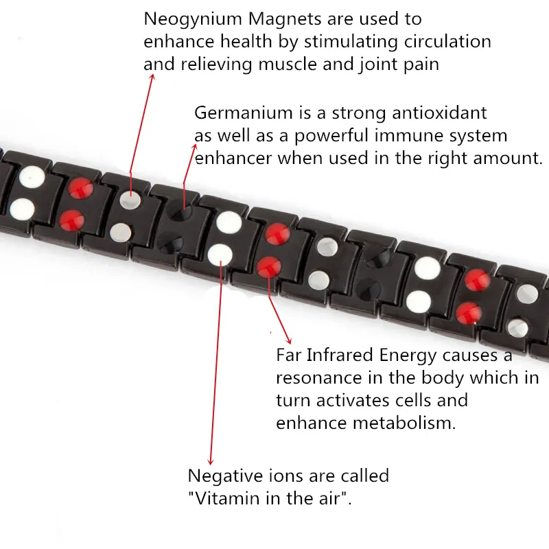 Titanium All Black Magnetic Bracelet