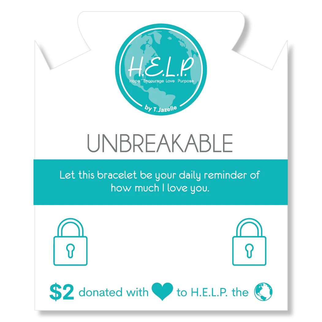Unbreakable Charm with Blue and White Jade Charity Bracelet