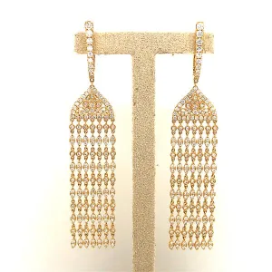 Yellow gold chandelier earrings (SKU E042)